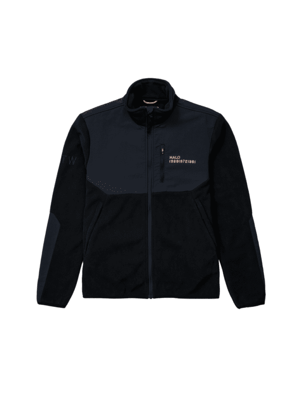 Halo blocked zip fleece