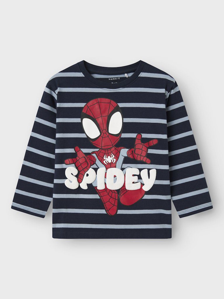 NAME IT Nmmjosue Spider Nreg – Top A Righe Per Bambino E Ragazzo – Girocollo, Maniche Corte – Taglio Regolare